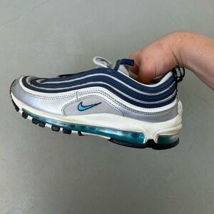 Nike Blue Silver and White Air Max 97s